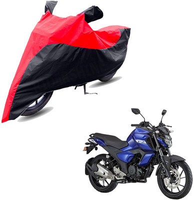 RiderShine Two Wheeler Cover for Yamaha(FZ S V3.0 FI, Black, Red)