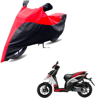 RiderShine Two Wheeler Cover for Aprilia(SR 150, Black, Red)