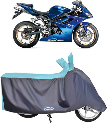 DROHAR Waterproof Two Wheeler Cover for Triumph(Daytona 350, Blue)