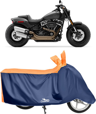 DROHAR Waterproof Two Wheeler Cover for Harley Davidson(Fat Boy, Orange)
