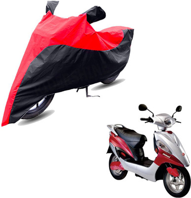 RiderShine Two Wheeler Cover for Hero(Electric Maxi, Black, Red)