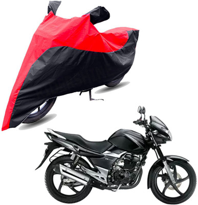 RiderShine Two Wheeler Cover for Suzuki(GS 150R, Black, Red)