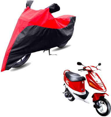 RiderShine Two Wheeler Cover for Kinetic(Zing, Black, Red)