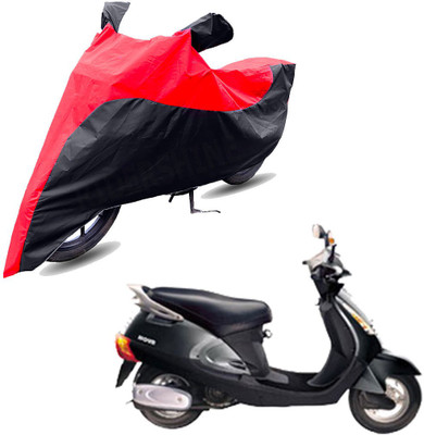RiderShine Two Wheeler Cover for Kinetic(Nova EX, Black, Red)