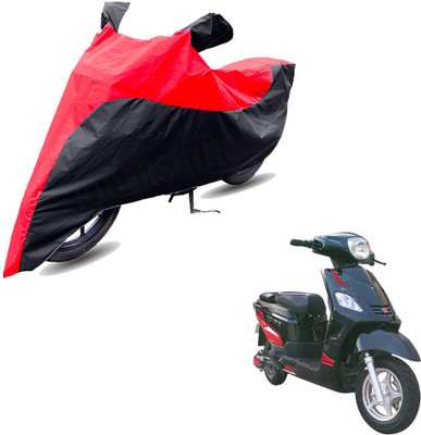 RiderShine Two Wheeler Cover for Hero(Electric NYX, Black, Red)