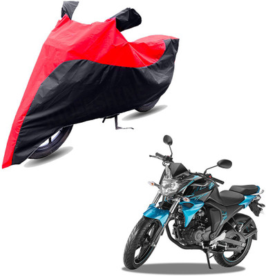 RiderShine Two Wheeler Cover for Yamaha(FZ-S FI, Black, Red)