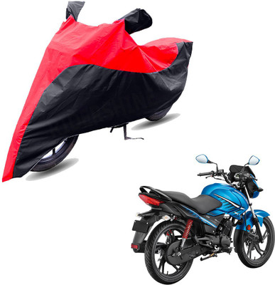 RiderShine Two Wheeler Cover for Hero(Glamour FI, Black, Red)