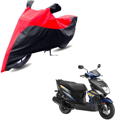 RiderShine Two Wheeler Cover for Yamaha(Cygnus Ray ZR, Black, Red)