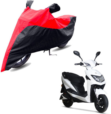 RiderShine Two Wheeler Cover for Techo Electra(Dream Neo, Black, Red)