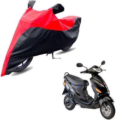 RiderShine Two Wheeler Cover for Hero(Electric Wave Dx, Black, Red)