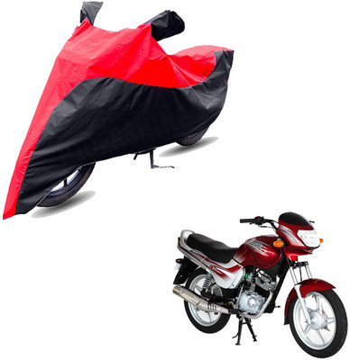 RiderShine Two Wheeler Cover for TVS(Victor GLX, Black, Red)