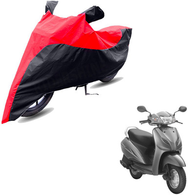 RiderShine Two Wheeler Cover for Honda(Activa 3G, Black, Red)