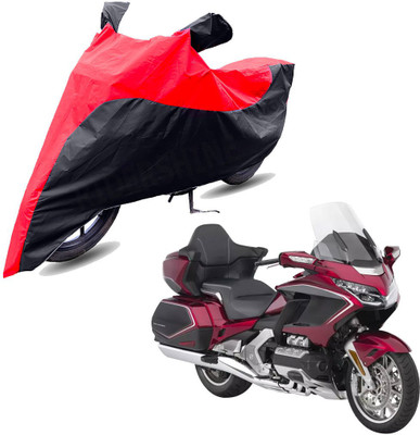 RiderShine Two Wheeler Cover for Honda(Gold Wing GL1800, Black, Red)