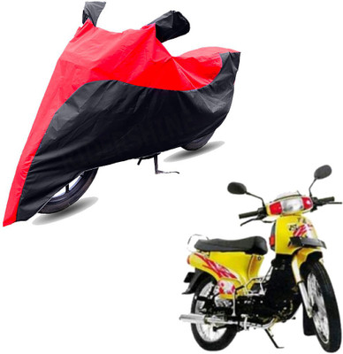 RiderShine Two Wheeler Cover for Kinetic(K4, Black, Red)