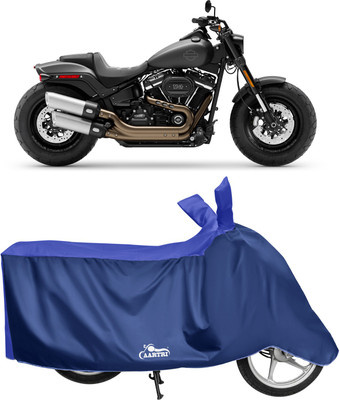 DROHAR Waterproof Two Wheeler Cover for Harley Davidson(Fat Boy, Blue)
