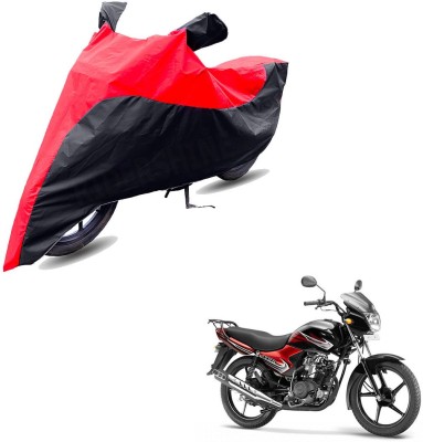 RiderShine Two Wheeler Cover for Yamaha(YBR 110, Black, Red)