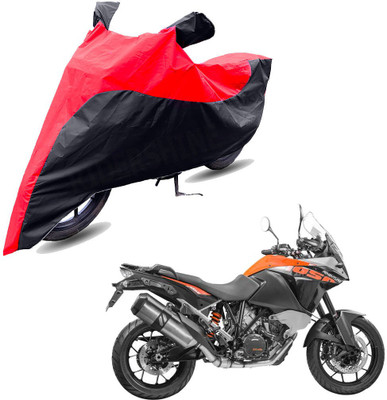 RiderShine Two Wheeler Cover for KTM(1050 Adventure, Black, Red)