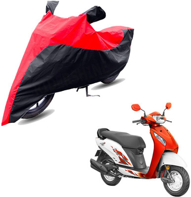 RiderShine Two Wheeler Cover for Honda(Activa i, Black, Red)
