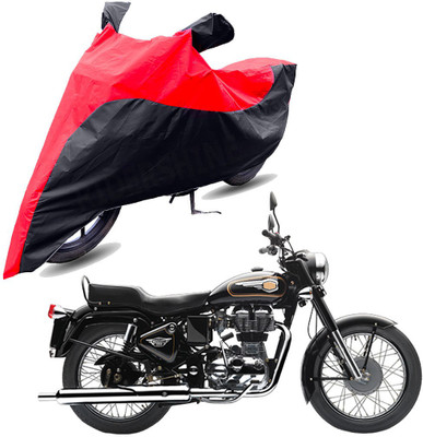 RiderShine Two Wheeler Cover for Royal Enfield(Standard 350, Black, Red)