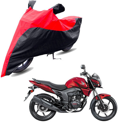 RiderShine Two Wheeler Cover for Honda(CB Trigger, Black, Red)