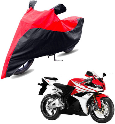 RiderShine Two Wheeler Cover for Honda(CBR 600 RR, Black, Red)