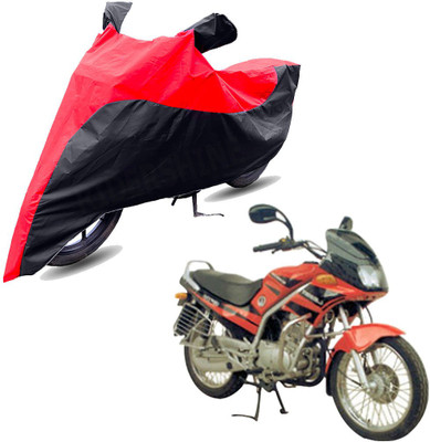 RiderShine Two Wheeler Cover for Kinetic(GF 170, Black, Red)