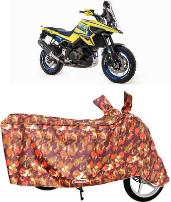 DROHAR Waterproof Two Wheeler Cover for Suzuki(V Strom 650, Multicolor)