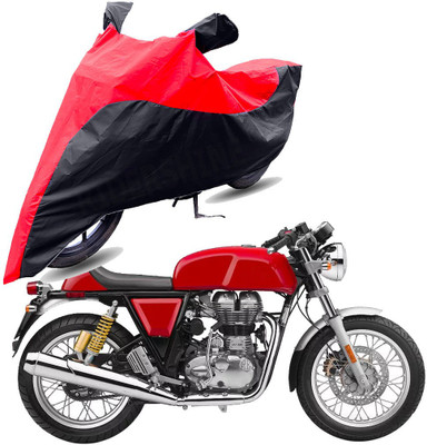 RiderShine Two Wheeler Cover for Royal Enfield(Continental GT, Black, Red)