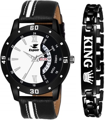 Espoir NSK0507 King Combo Printed Bracelet Day And Date Functioning High Quality Analog Watch  - For Men