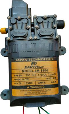EARTHMAX 250 PSI Double Core Electric Motor Pump 17 BAR - 8 Amps - 12 Volts DC Diaphragm Water Pump