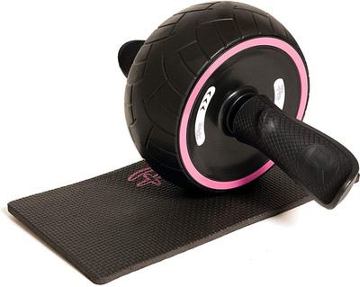 Leosportz AB Roller Wheel (Dia.20cm) Exercise And Fitness Gym Ab Exerciser(Black)