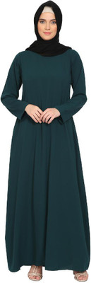 BT - Being Traditional Nida Matte Solid Abaya(Green)