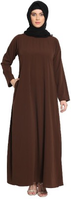 BT - Being Traditional Nida Matte Solid Abaya(Brown)