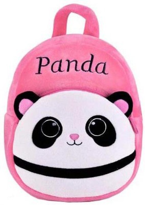AutoBurn Kids School Pink Panda Patti Cartoons Soft Plush Bag for Age 3-5 Year Kids Plush Bag(Pink, 11 L)