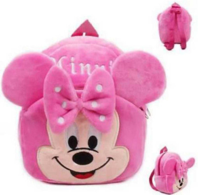 HYDRASTORE Minnie Soft Plush Backpack for KIDS for School/Tuition/Picnic/Traveling Backpack(Pink, 11 L)