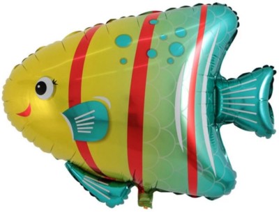Party Decorz Printed Bubble Fish Foil Balloon Big Size (23X29 Inch,1 pcs) Ocean Animal Theme Birthday Balloon(Multicolor, Pack of 1)