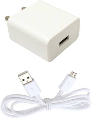 Wrapo 0.5 W 2.4 A Multiport Mobile Charger with Detachable Cable(White, Cable Included)