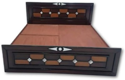 Sminvotion Engineered Wood King Box Bed(Finish Color - Brown, Delivery Condition - Knock Down)