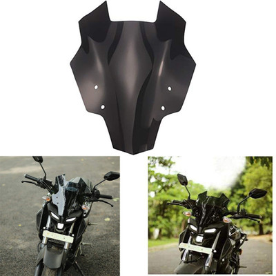 Dhe Best VISOR_BUBBLE_HEADLIGHT_ MT 15_ BLK Bike Headlight Visor