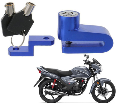 Generox Anti Theft Disc Brake Lock for Shine 125 Made with Solid Cast of Steel, Iron and Zinc Alloy for Shine 125 Disc Lock(Blue)
