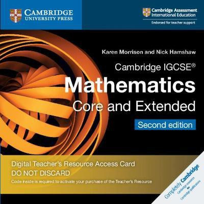 Cambridge IGCSE (R) Mathematics Core and Extended Cambridge Elevate Teacher's Resource Access Card(English, Morrison Karen)