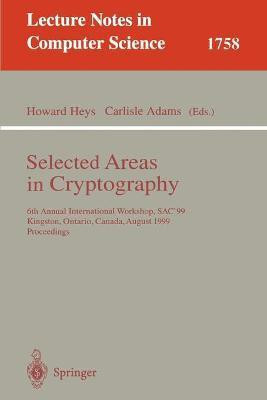 Selected Areas in Cryptography(English, Paperback, unknown)