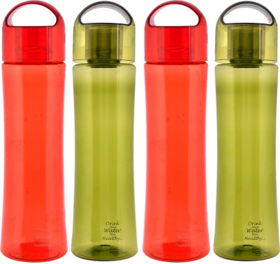 KUBER INDUSTRIES 1000 ml Plastic Bottle(Pack of 4, Red, Green)