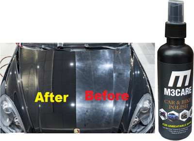 M3CARE Liquid Car Polish for Headlight, Windscreen, Bumper, Chrome Accent, Dashboard, Exterior, Metal Parts, Windscreen(200 ml, Pack of 1)