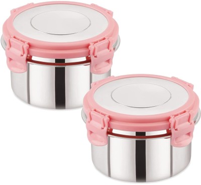 Marwall Steel Utility Container  - 350(Pack of 2, Pink)