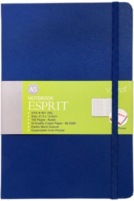 Viva Global Viva Esprit Journal Notebook 192 Pages 70 GSM Hardbound Cover A5 Notebook Ruled Pages 192 Pages(Blue)