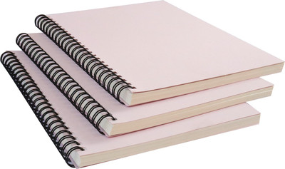INNAXA 3 Packs Soft Cover A5-Wirebound Notepads Diary Notebook Planner Unlined Paper A5 Notebook Blank 100 Pages(Pestal Pink, Pack of 3)