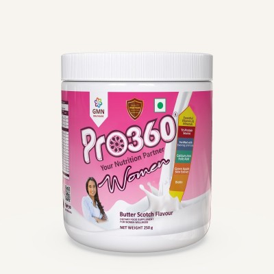 PRO360 Women Nutritional Protein Drink Complete Dietary Supplement for Women Wellness - (Butterscotch Flavour)(250 g)