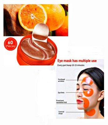 Three Elements 60 pieces orange Under Eye patches Puffy Eyes dark circles wrinkles crow feet(100 g)