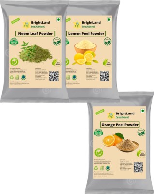 Brightland 200gm Orange peel powder , 50gm Neem powder 50g Lemon powder(300 g)